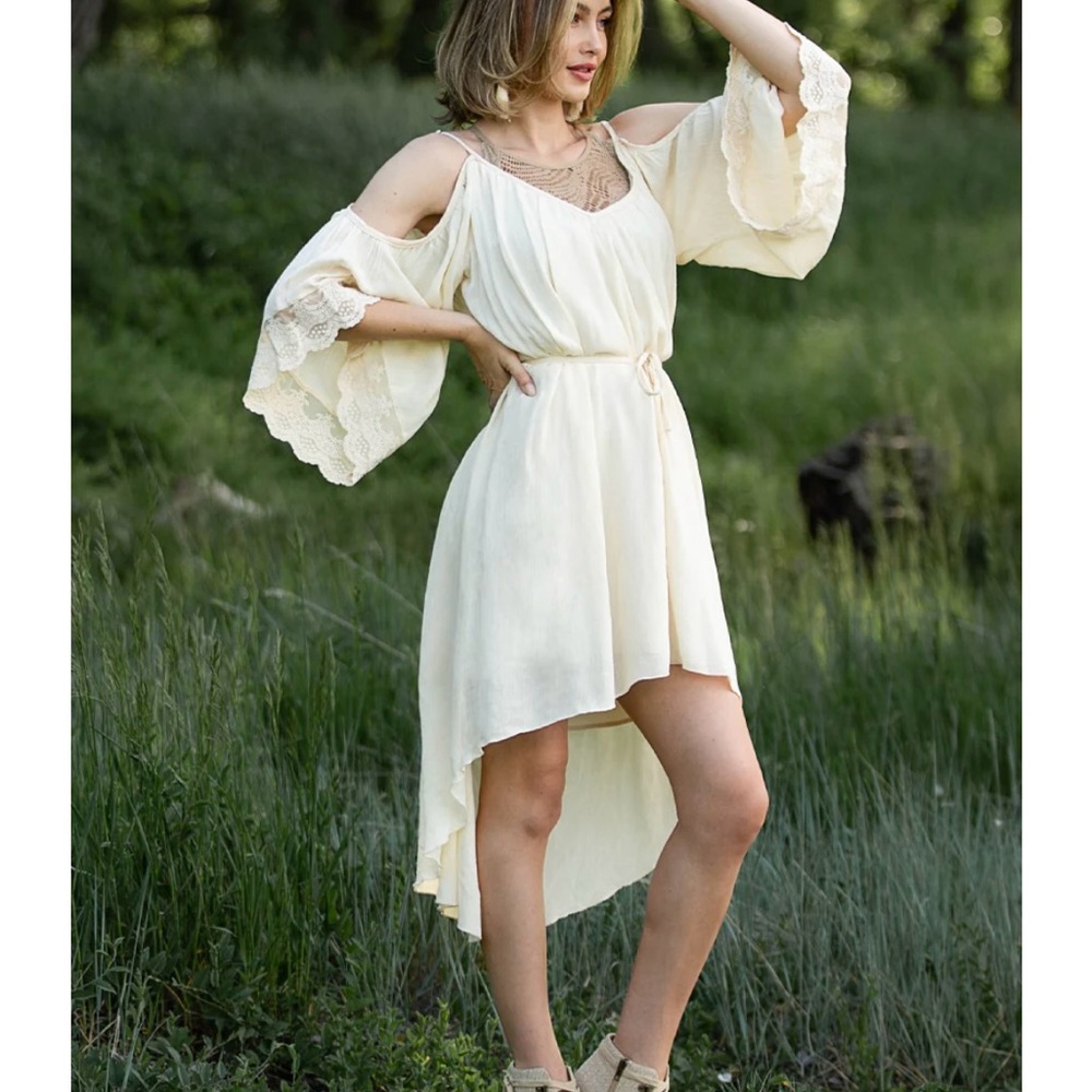NWT Joyfolie DELA DRESS IN CREAM - Picture 2 of 4